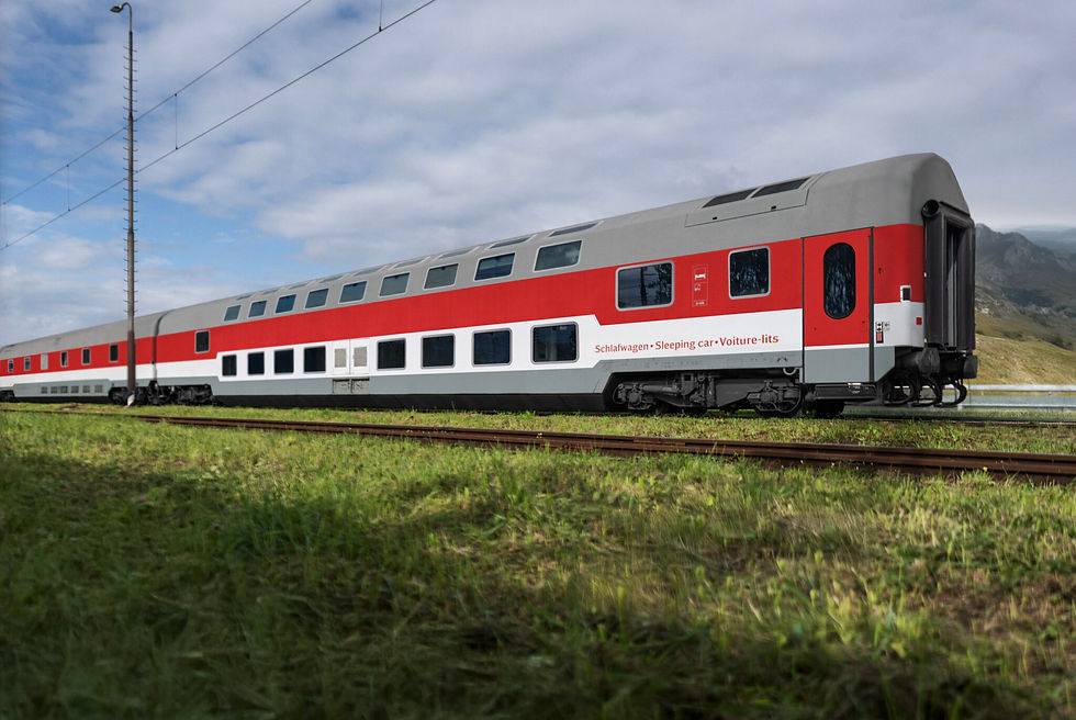 Wizualizacja wagonów sypialnych dla ZSSK