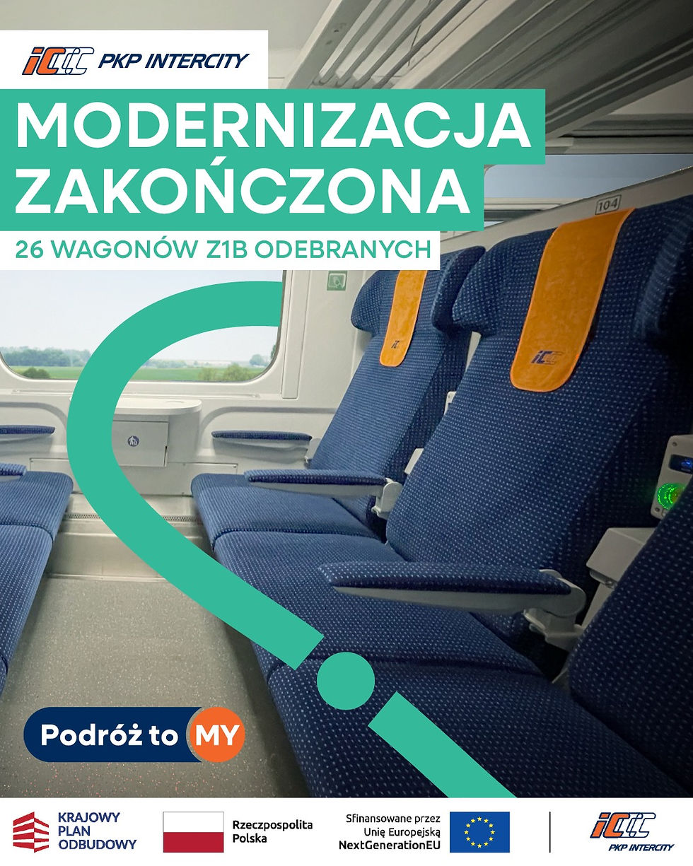 Infografika - Modernizacja zakończona. 26 wagonów Z1B odebranych