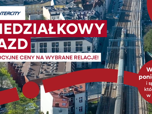 Poniedziałkowy Odjazd z PKP Intercity. W poniedziałek 6 października tańsze bilety z Katowic i Wrocławia do Poznania