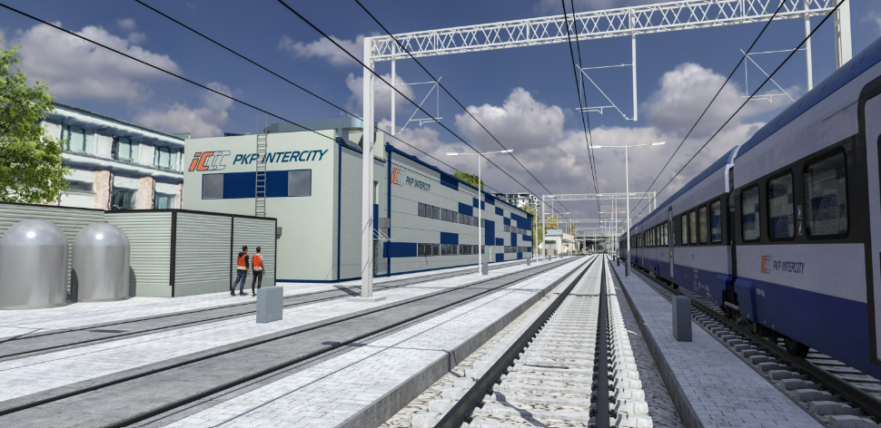Wizualizacja bazy postojowej PKP Intercity w Białymstoku
