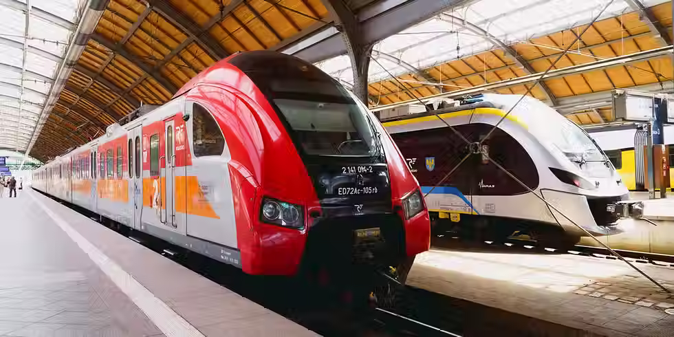 Pociągi POLREGIO na stacji Wrocław Główny