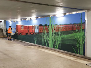 PKP PLK: Murale na stacji Bytom ożywią przejścia podziemne