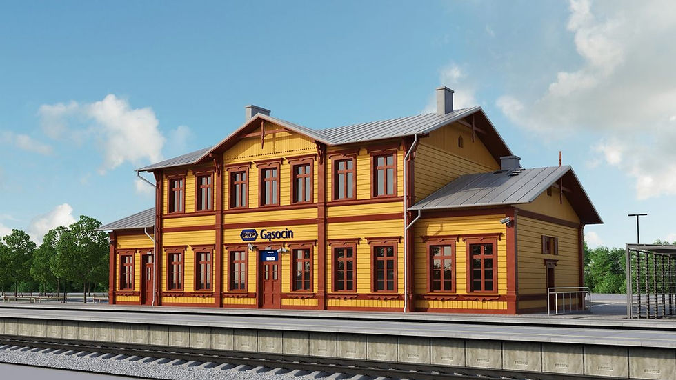 Wizualizacja dworca Gąsocin po modernizacji