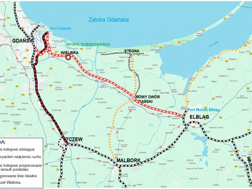 Żuławy Wiślane apelują o budowę nowej linii kolejowej Gdańsk–Elbląg
