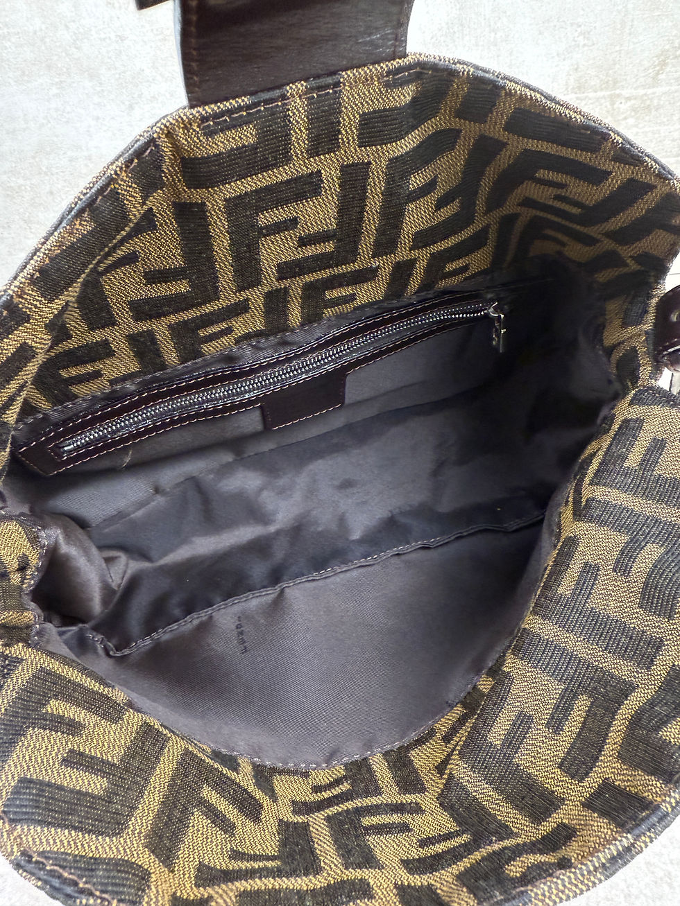 Thumbnail: Pre-loved Fendi Double Flap Baguette Shoulder Bag