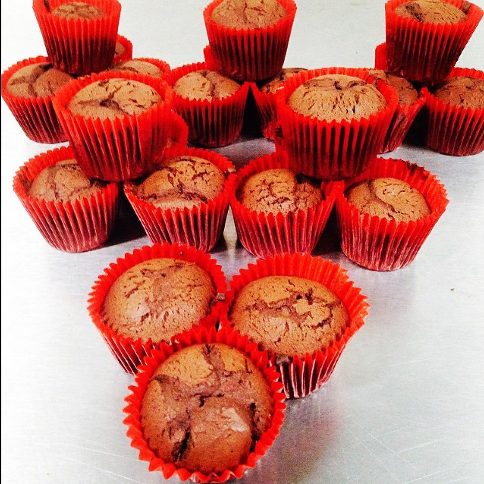 cupcakes de chocolate