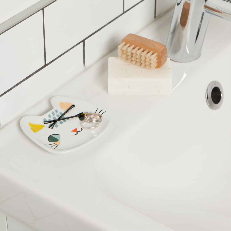 Thumbnail: Ceramic Cat Trinket Tray/Tea Bag Rest