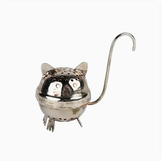 Stainless steel cat tea infuser