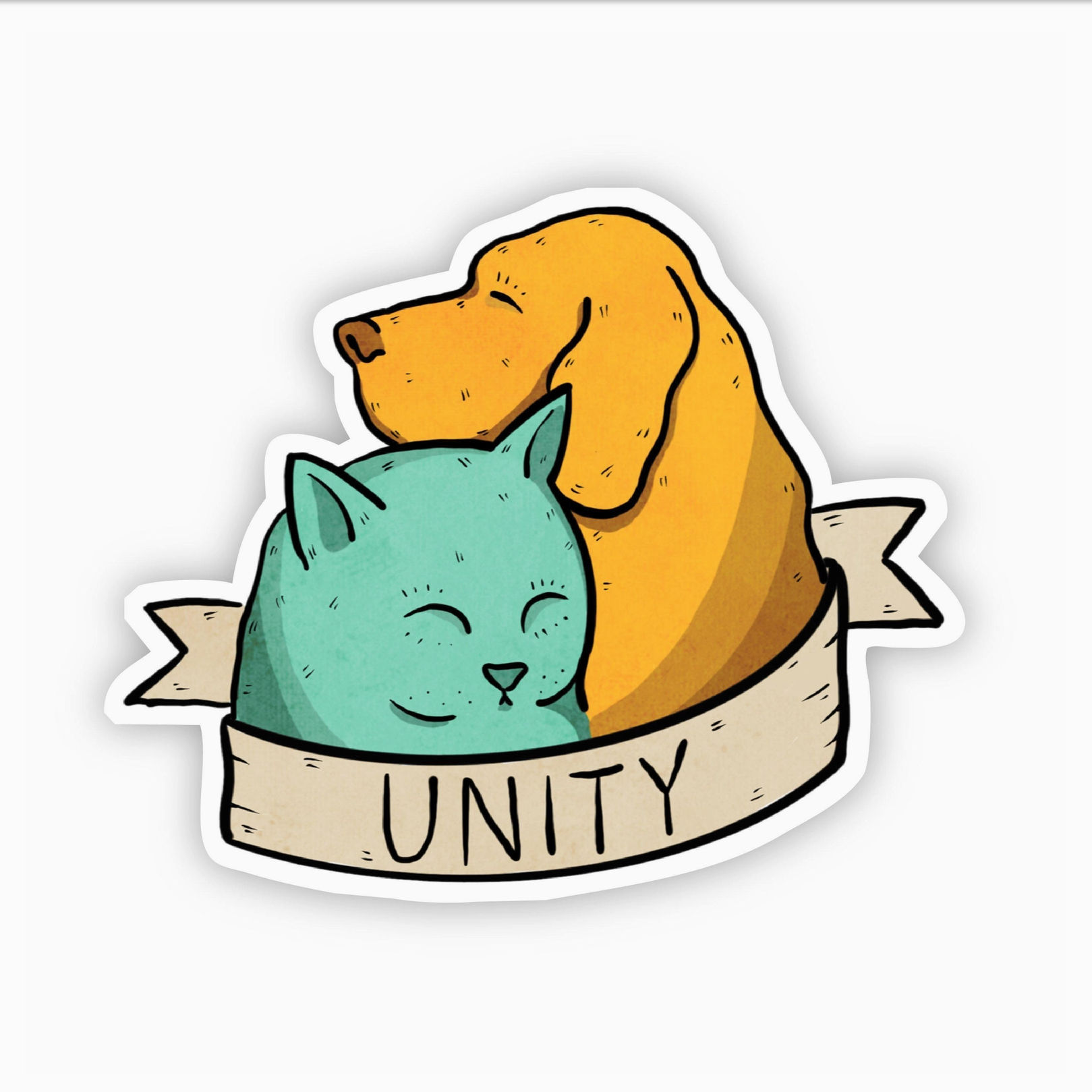 Unity Dog and Cat Sticker