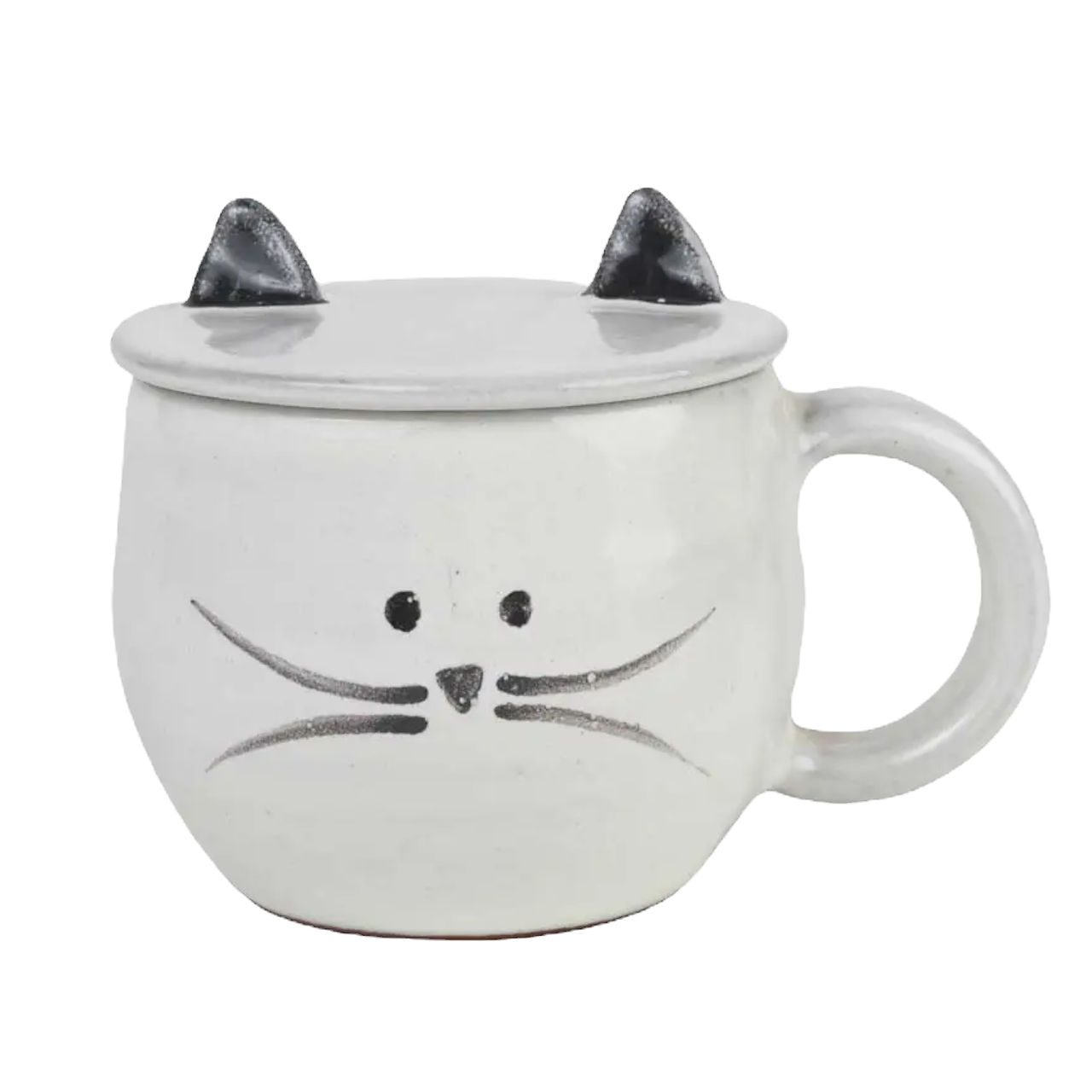 Hand-crafted and painted Meow Mug