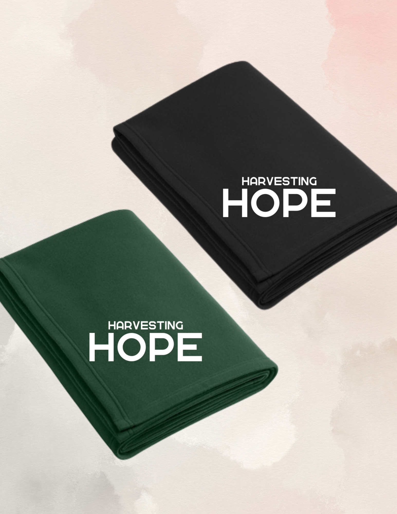 Embroidered Hope Fleece Throw Blanket