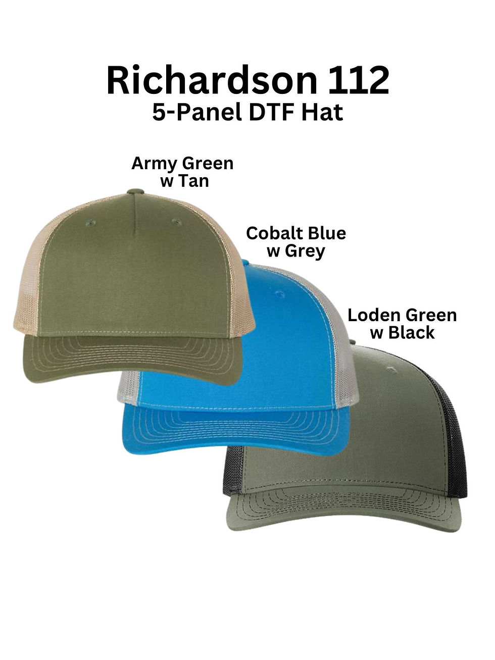 Thumbnail: Richardson 112 5-Panel DTF Hat