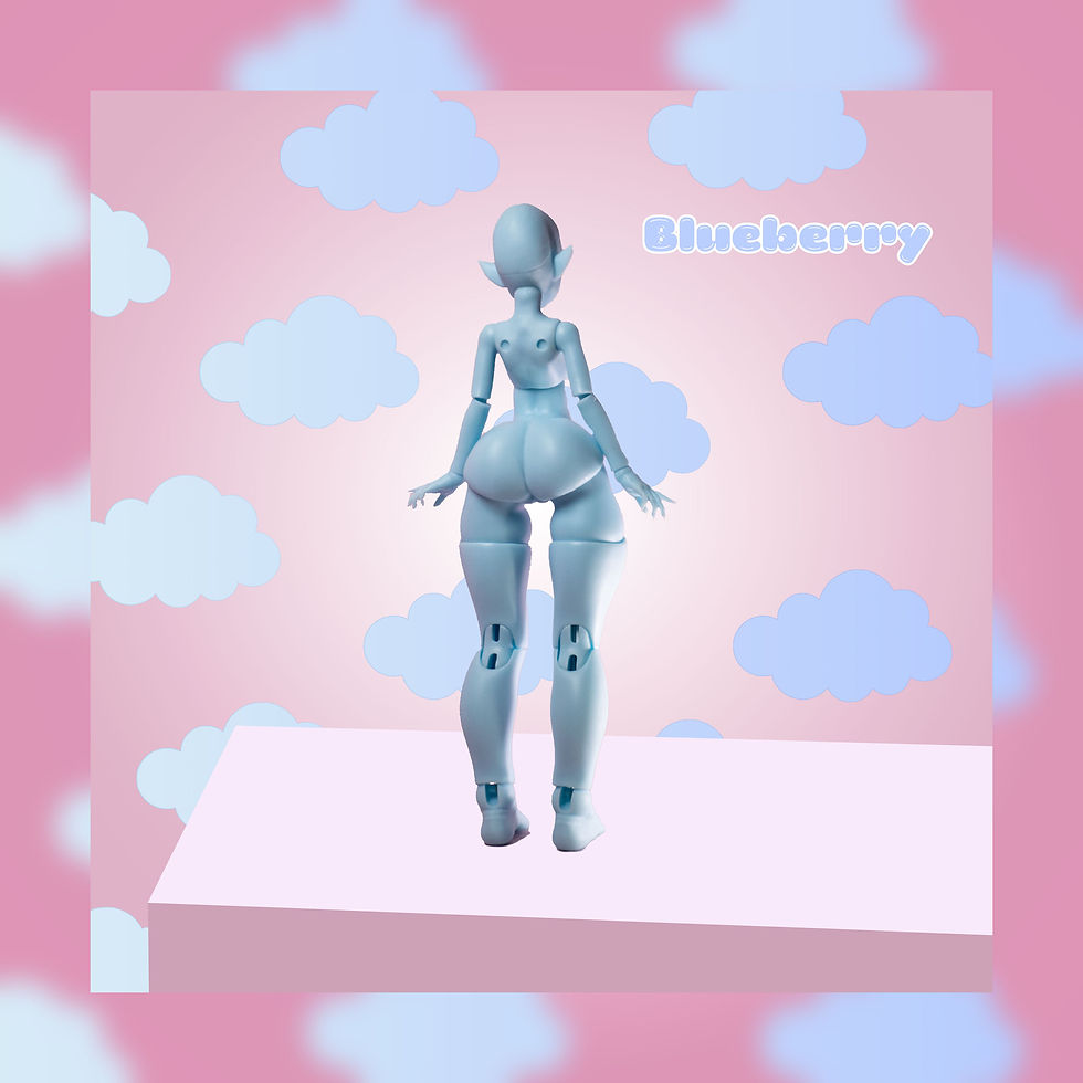 Thumbnail: AngelDollz Ball Jointed Doll in Blueberry