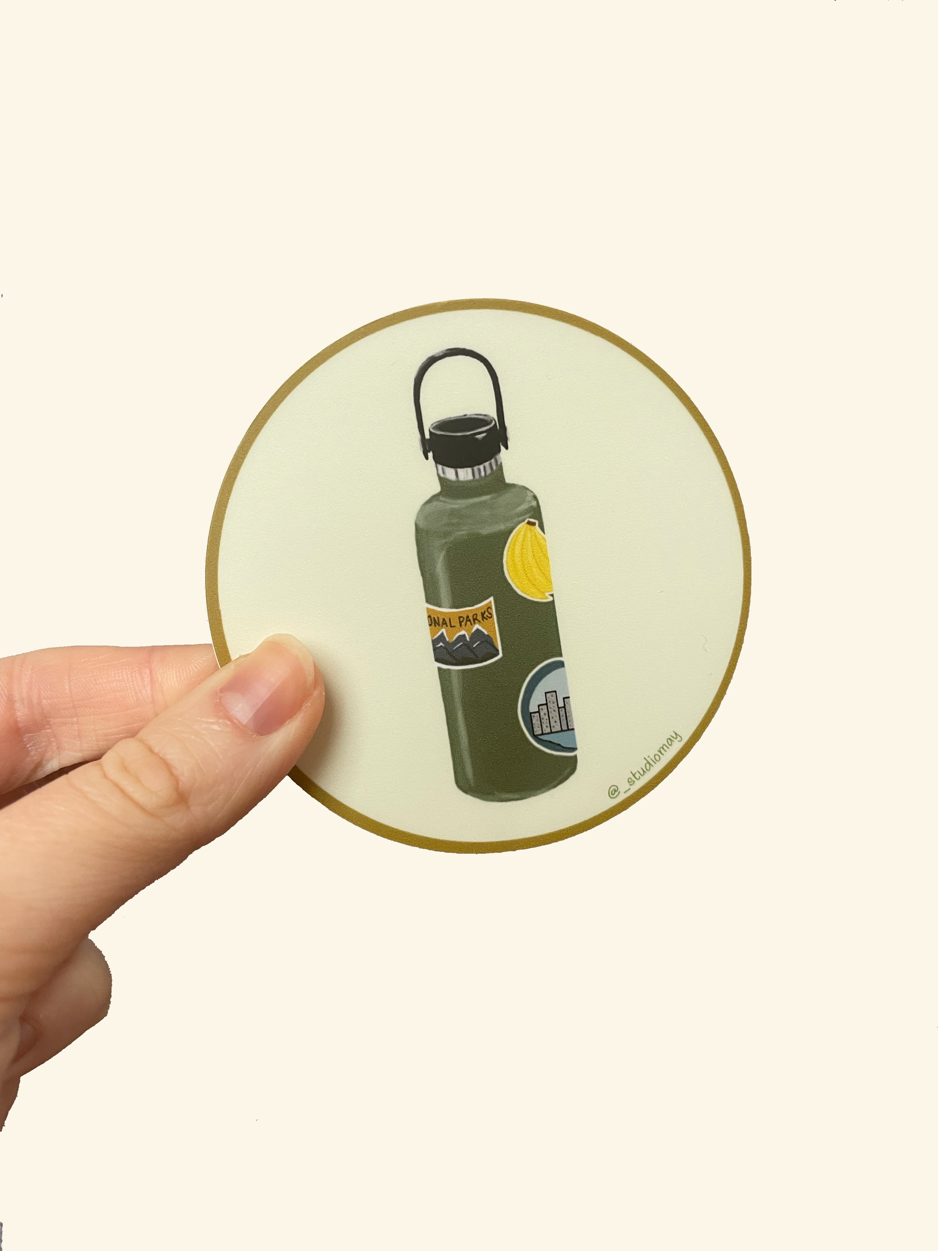 Green Water Bottle Sticker