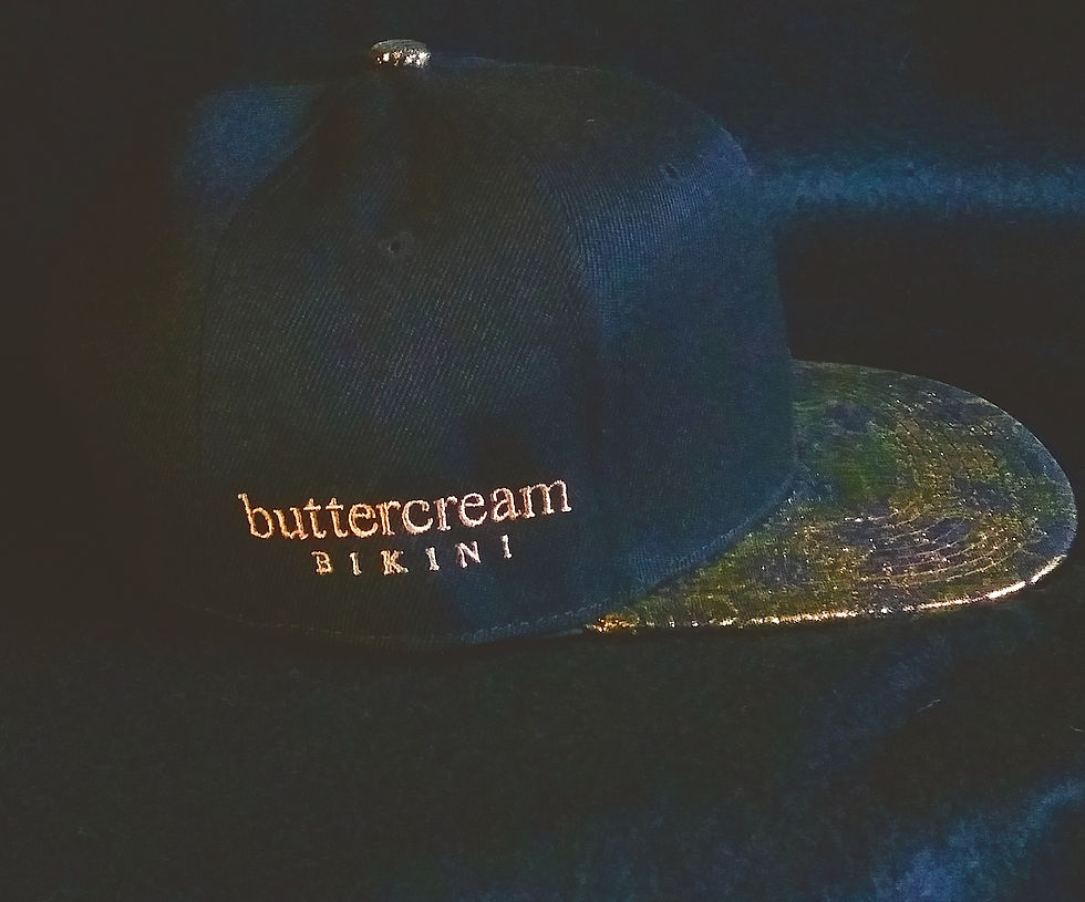 Thumbnail: SnapBack Black W/Gold Floral Brim
