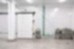 Puerta de acceso a una cámara frigorífica industrial