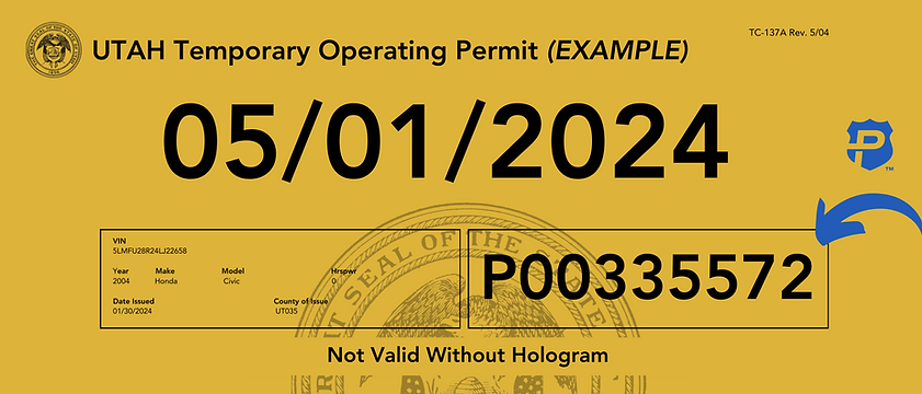 State Operating Permit VIN | Utah Parking Authority