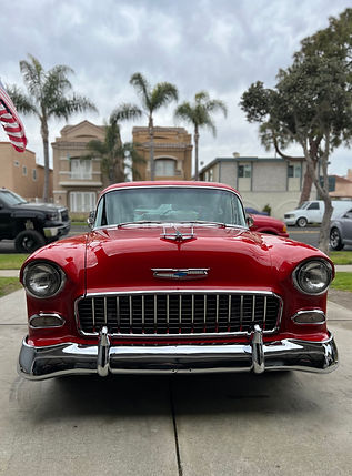 Washed and Detailed Red Car