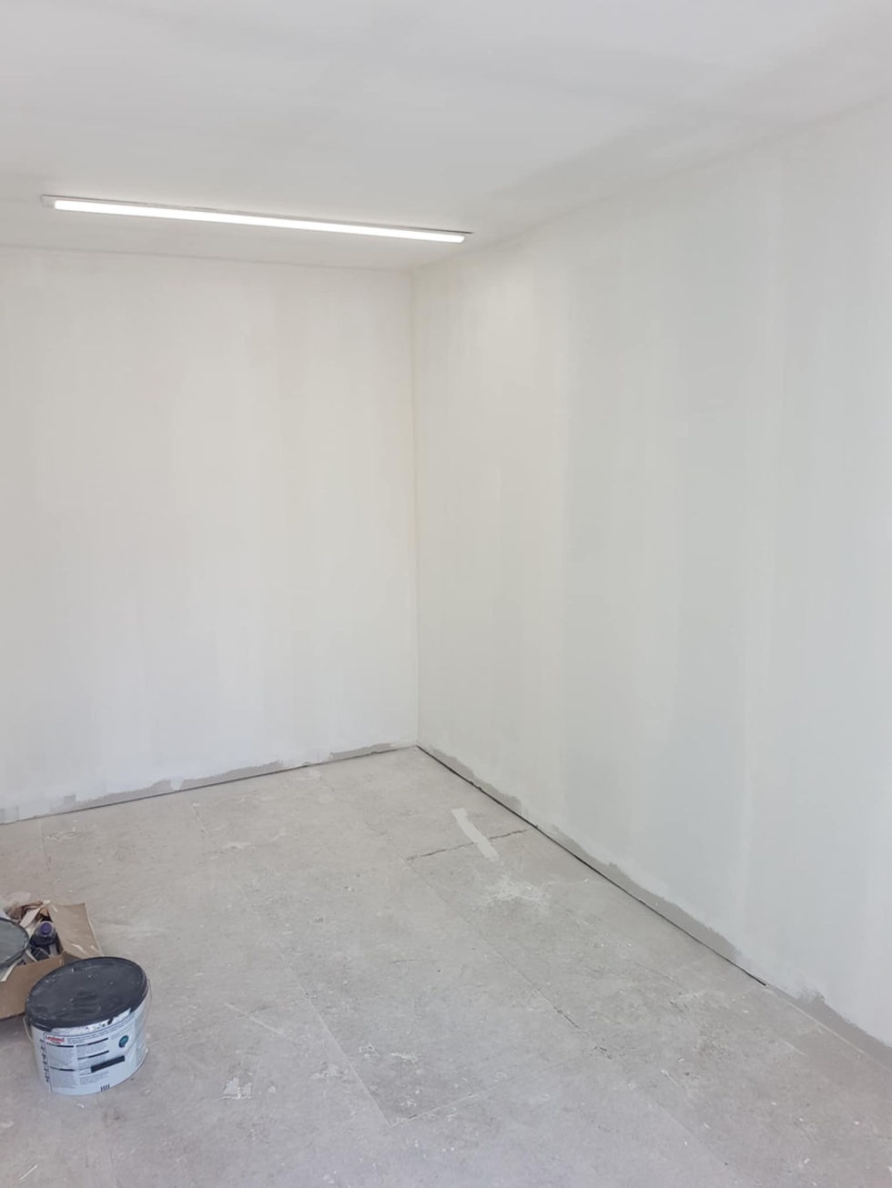 Freshly painted room, clean and bright