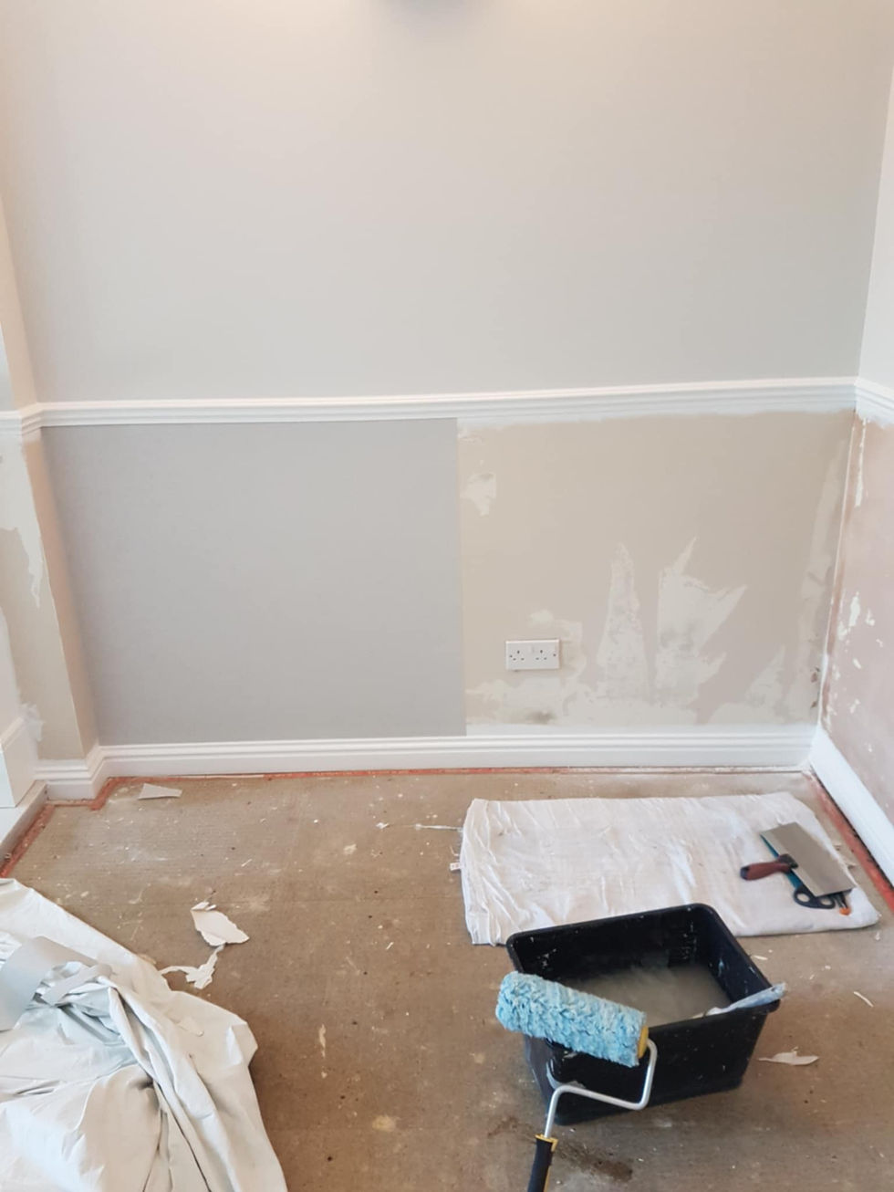 start of wallpaper installation 