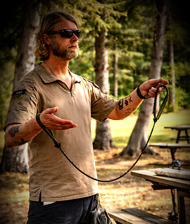Man in tactical shirt at campground_edit