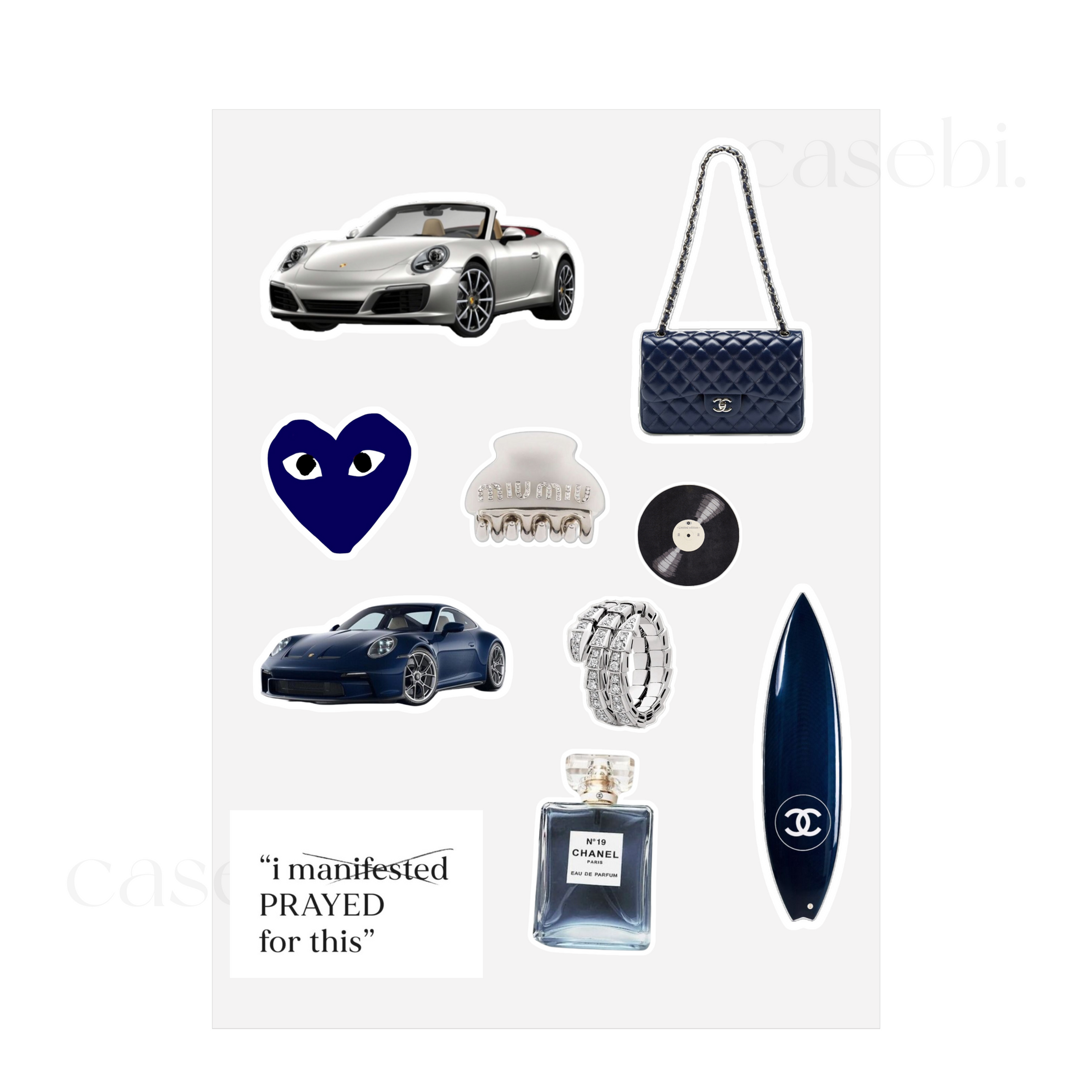 SET STICKERS 3D "NAVY AURA"