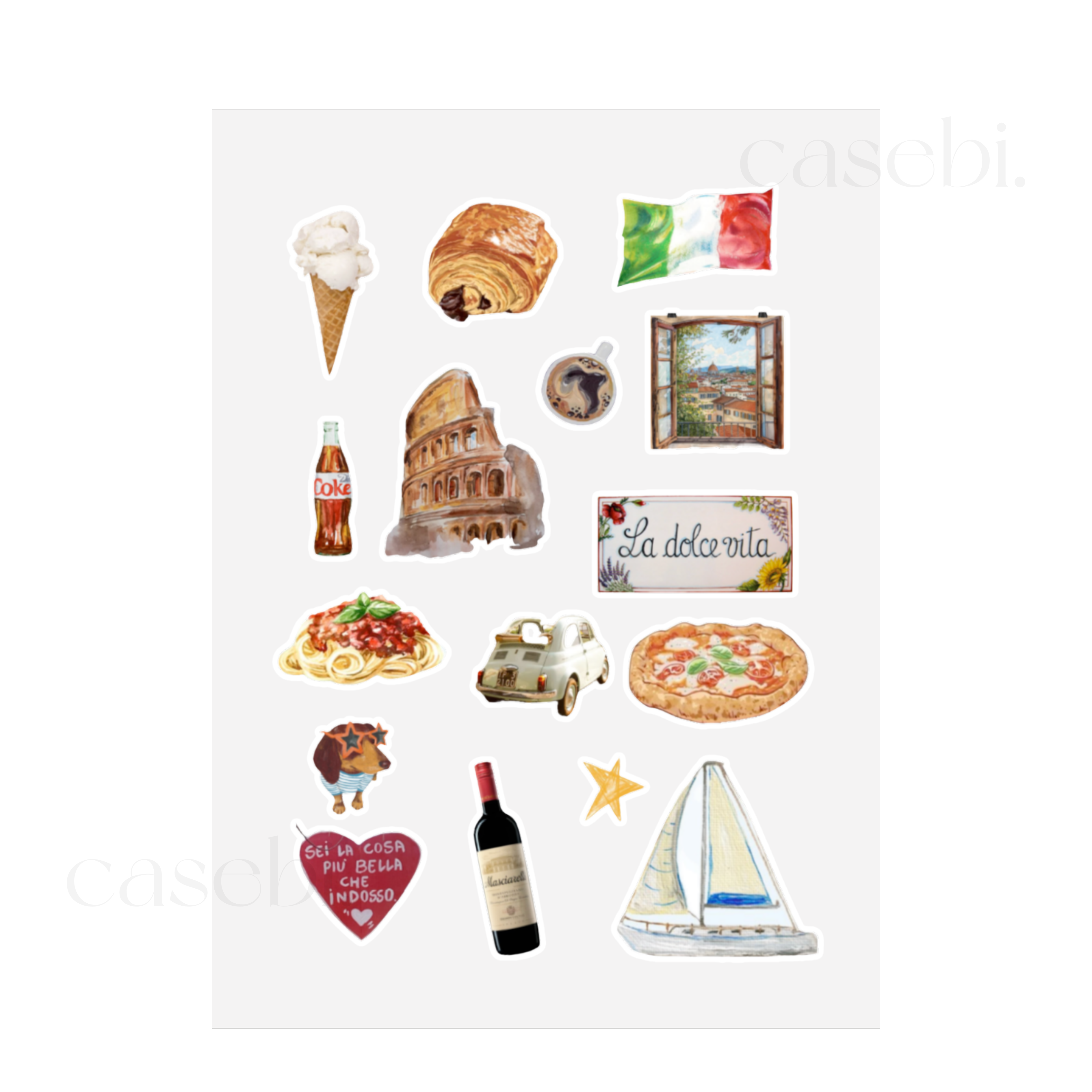 SET STICKERS 3D LA DOLCE VITA