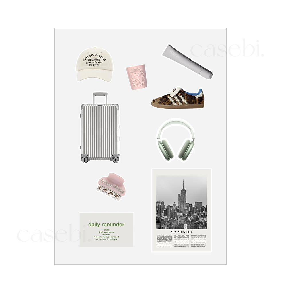 SET STICKERS 3D "SELF CARE GIRL"