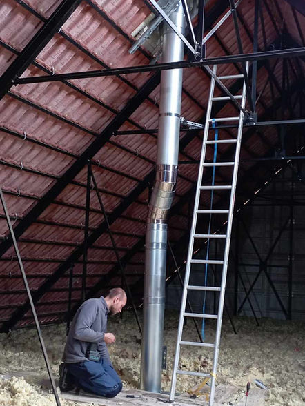 Conduit inox isolé solin souche