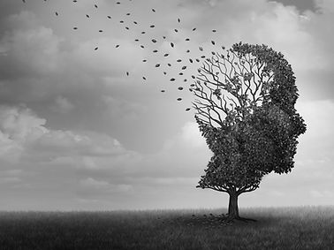 Representación de una cabeza que sufre esquizofrenia