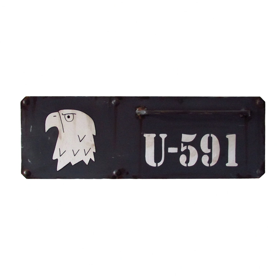 Placa Uboat U-591 - 60x20cm