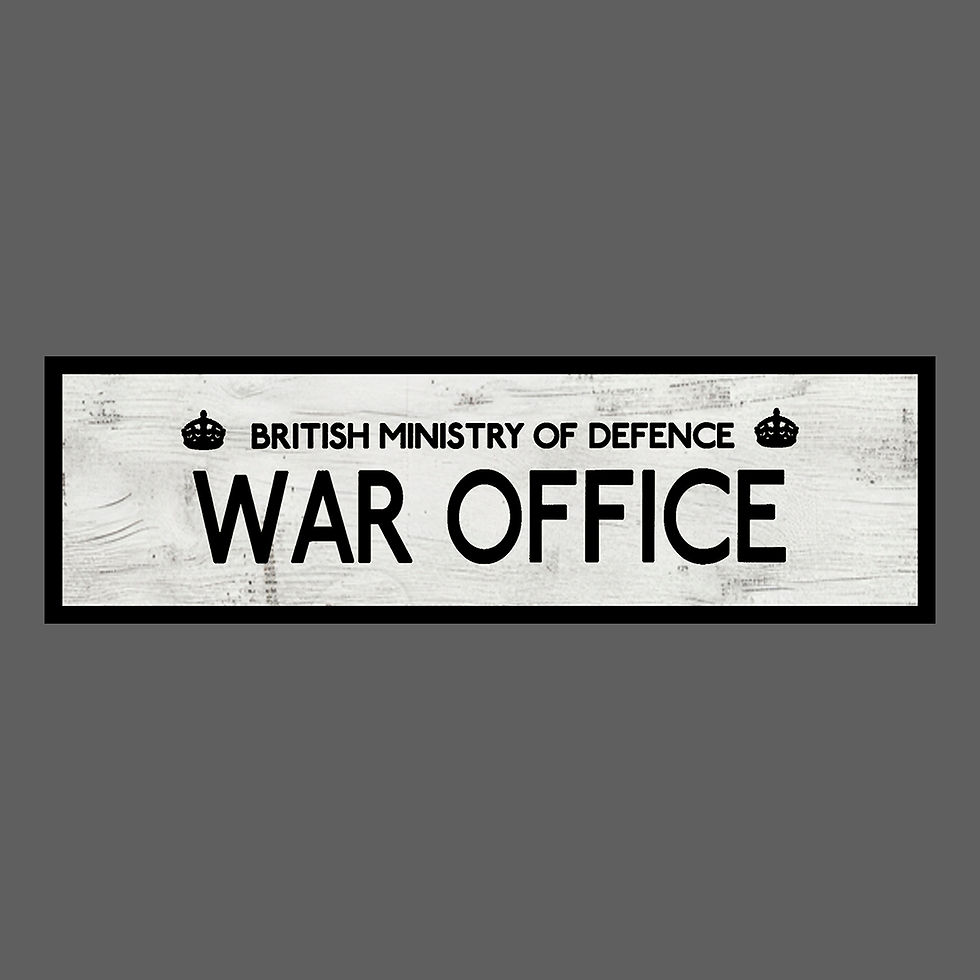 Miniatura: Placa British War Office - 50x15cm (MDF)