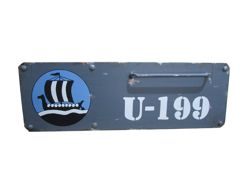 Placa U-199 U-boat - 60x20cm