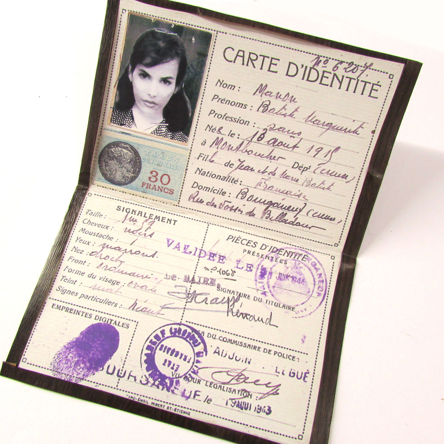 Carte d'Identité Manon Batiste - REPRO (1un)