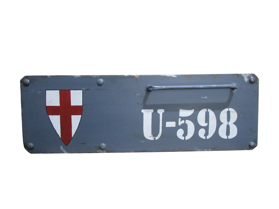 Placa U-598 U-boat - 60x20cm