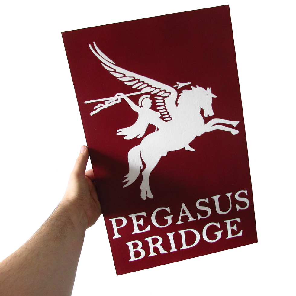 Placa Pegasus Bridge Poster MDF COD006 - 40x50cm