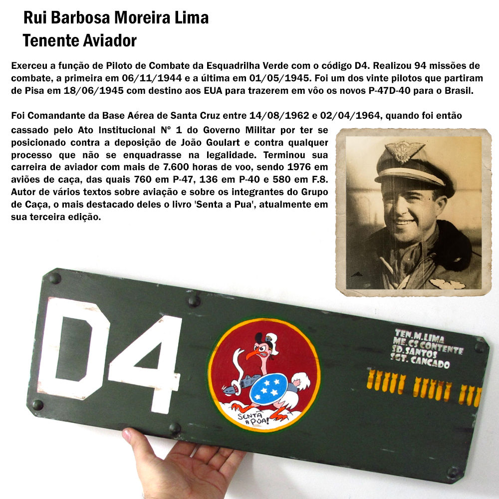 Placa Jambock D4 Ten.Av. Moreira Lima - 60x20cm (MDF)