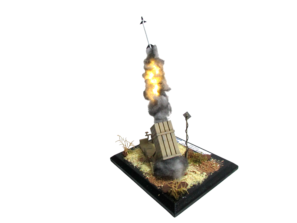 Miniatura: Miniatura Iron Dome de Israel (lançando foguete) - 10cm