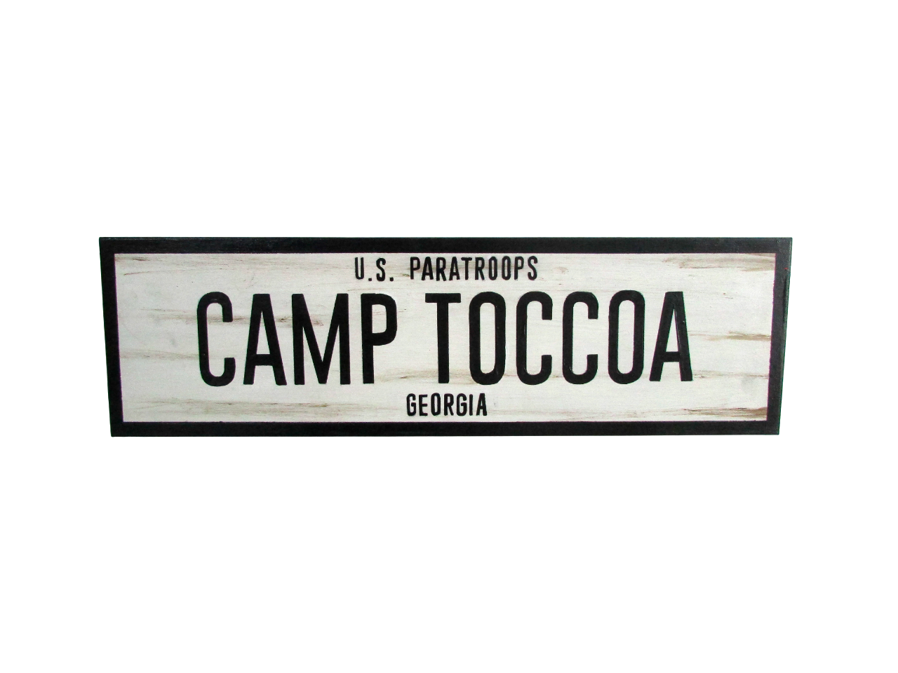 Placa Camp Toccoa 101st Airborne - 50x15cm MDF
