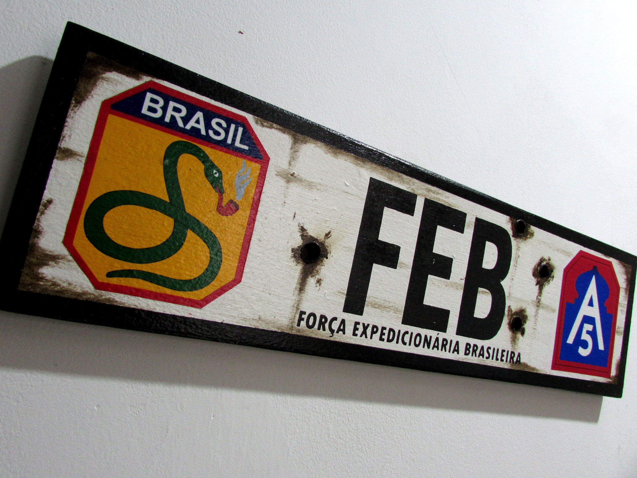 Placa Força Expedicionária Brasileira - 50x13 (MDF)