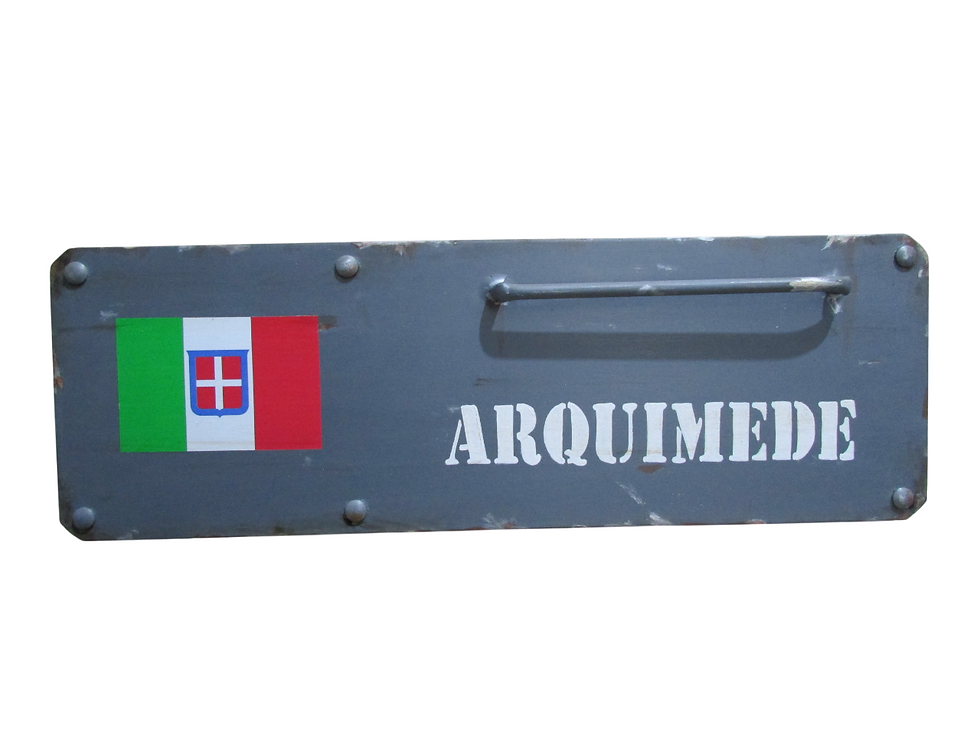 Placa Arquimede "Submarino Italiano" - 60x20cm