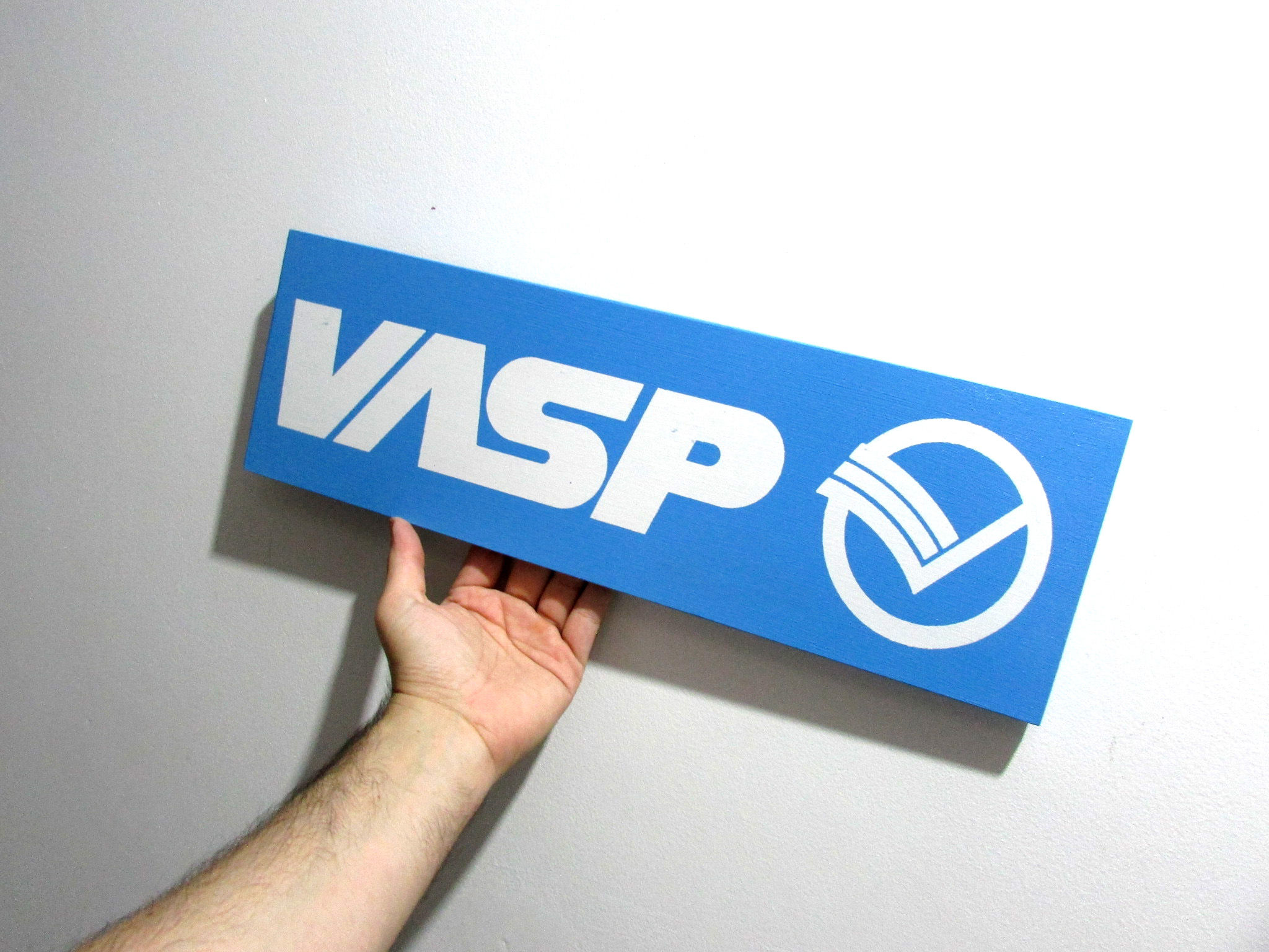 Placa VASP Linhas Aéreas - 50x15 MDF