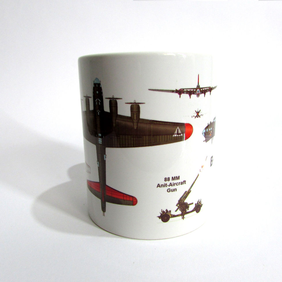 Miniatura: 1un Caneca B-17 & P-51 Mustang - [325ml Porcelana]