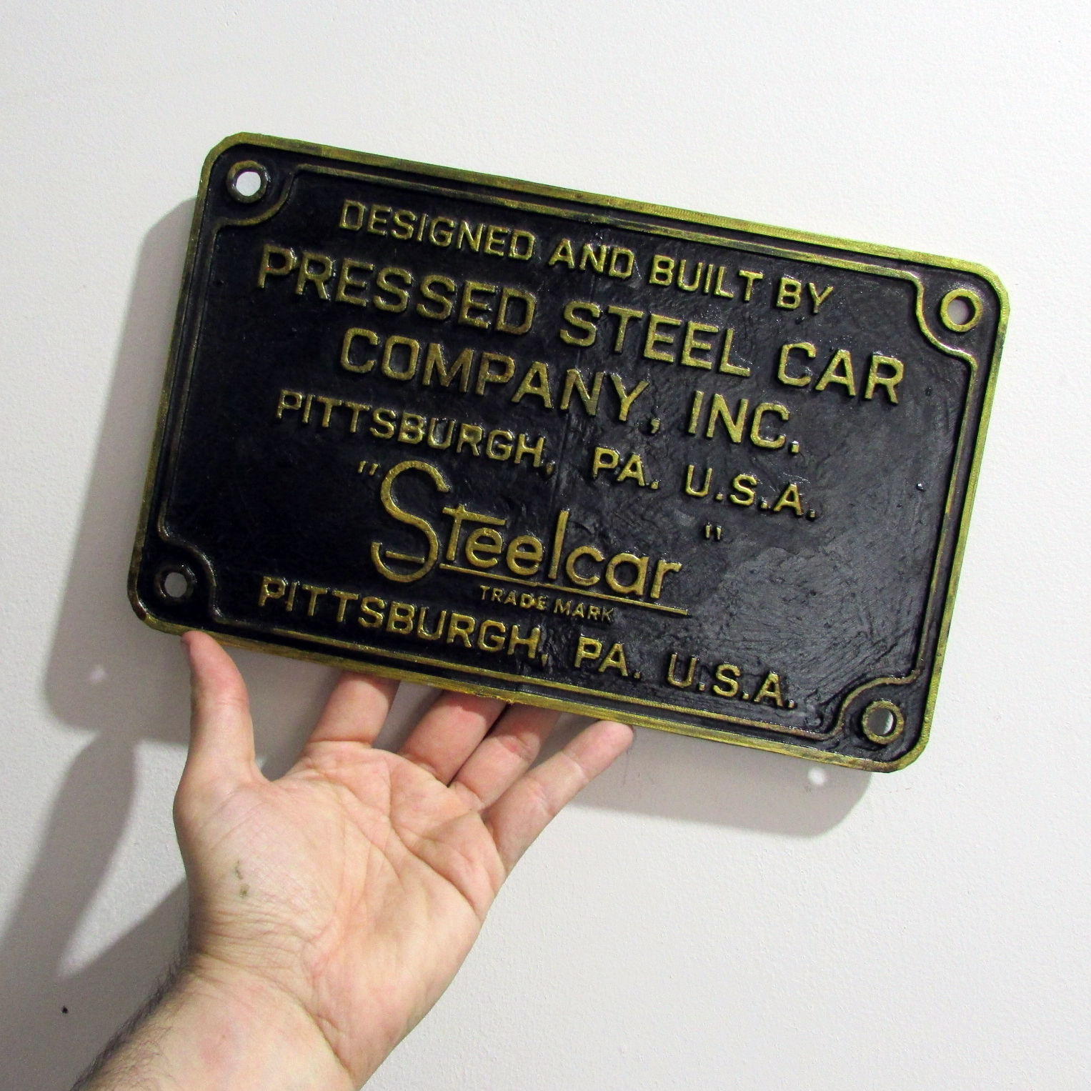 Placa Ferroviária PRESSED STEEL CAR COMPANY INC