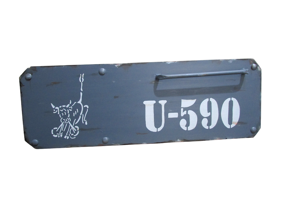 Placa U-590 U-boat - 60x20cm