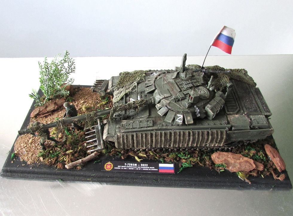Miniatura: Miniatura Diorama Tanque Russo T-72B3M - Escala 1:35