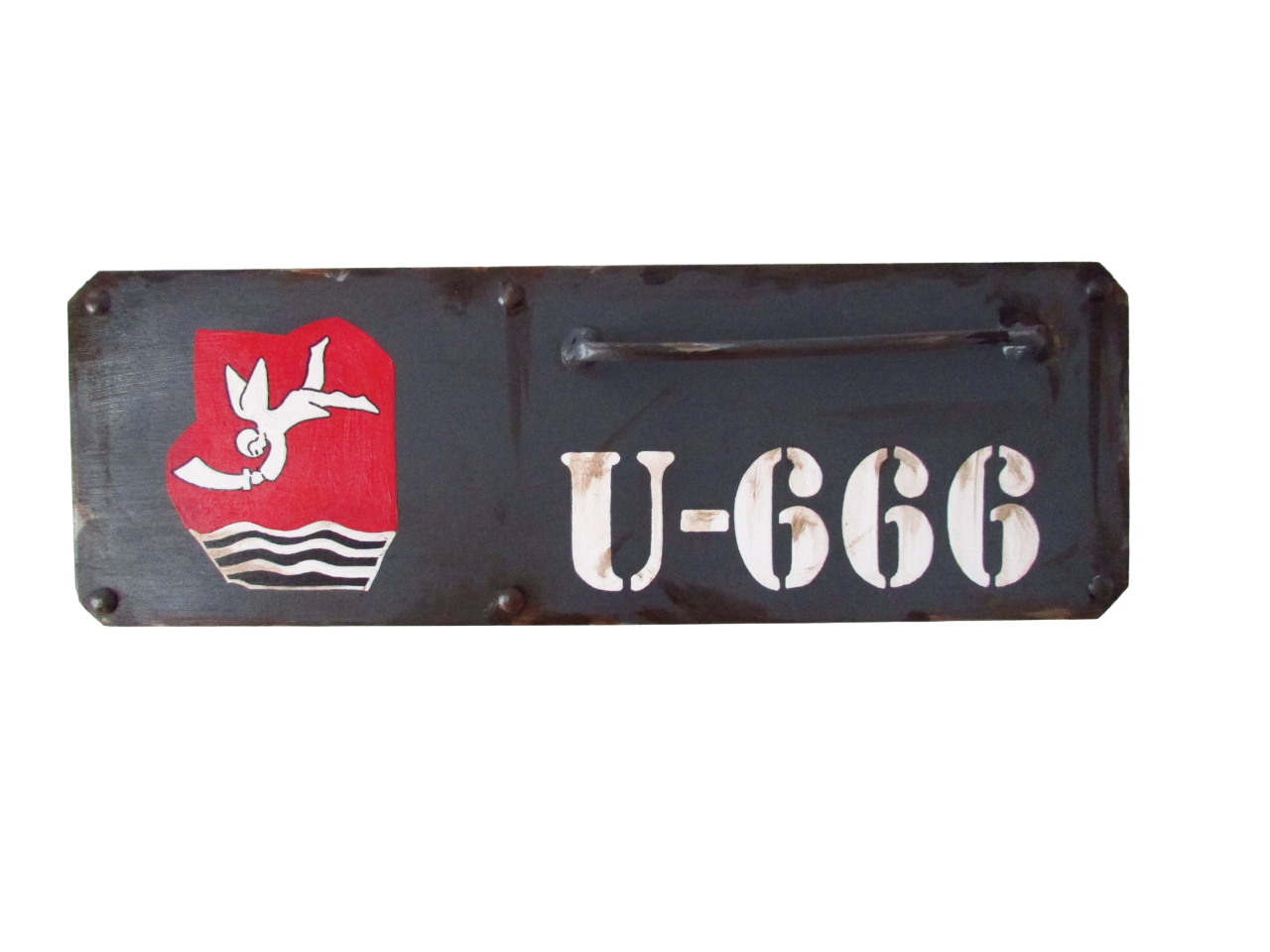 Placa Uboat U-666 - 60x20cm