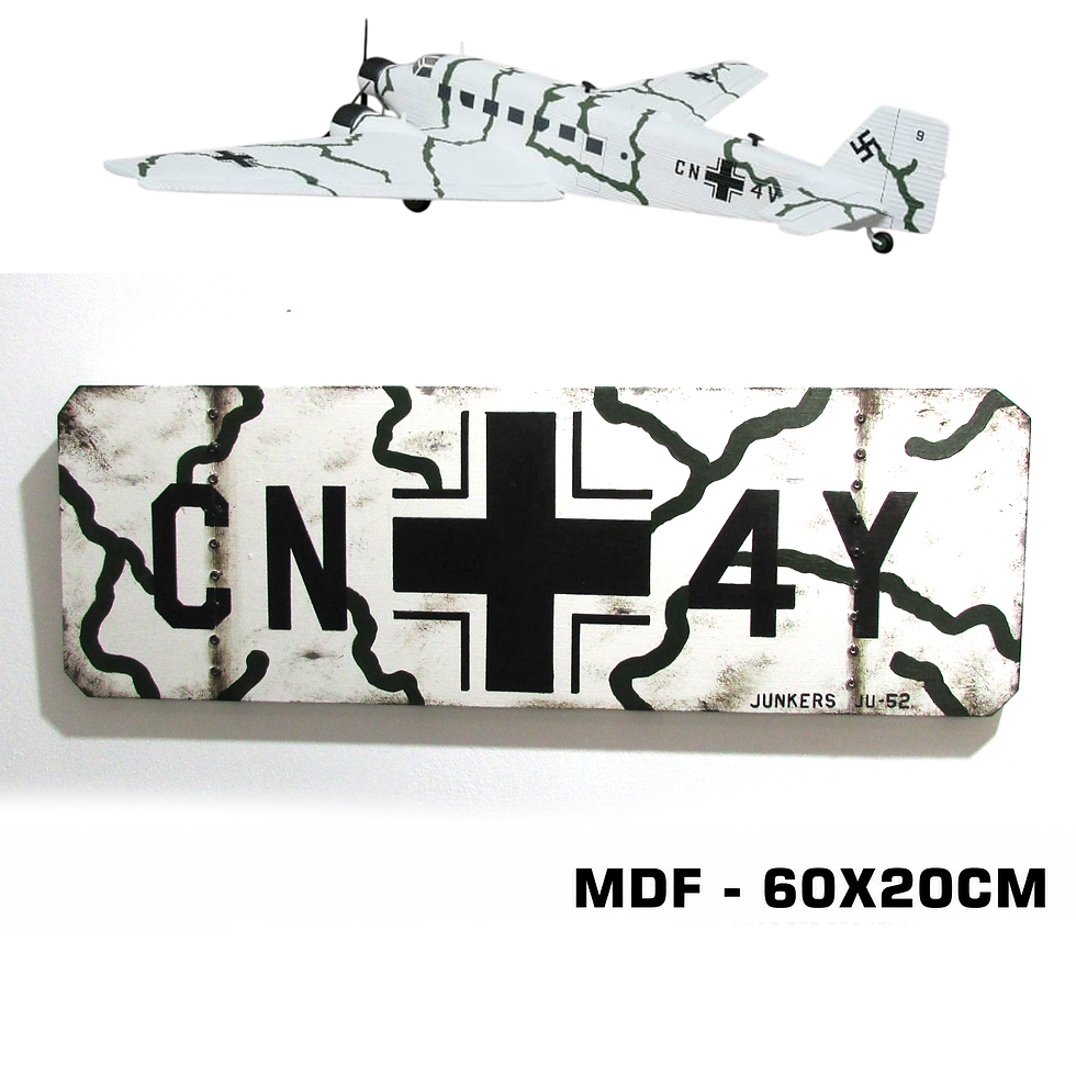 Miniatura: Placa Junkers JU-52 "Were Eagles Dare" - 60x20cm (mdf)