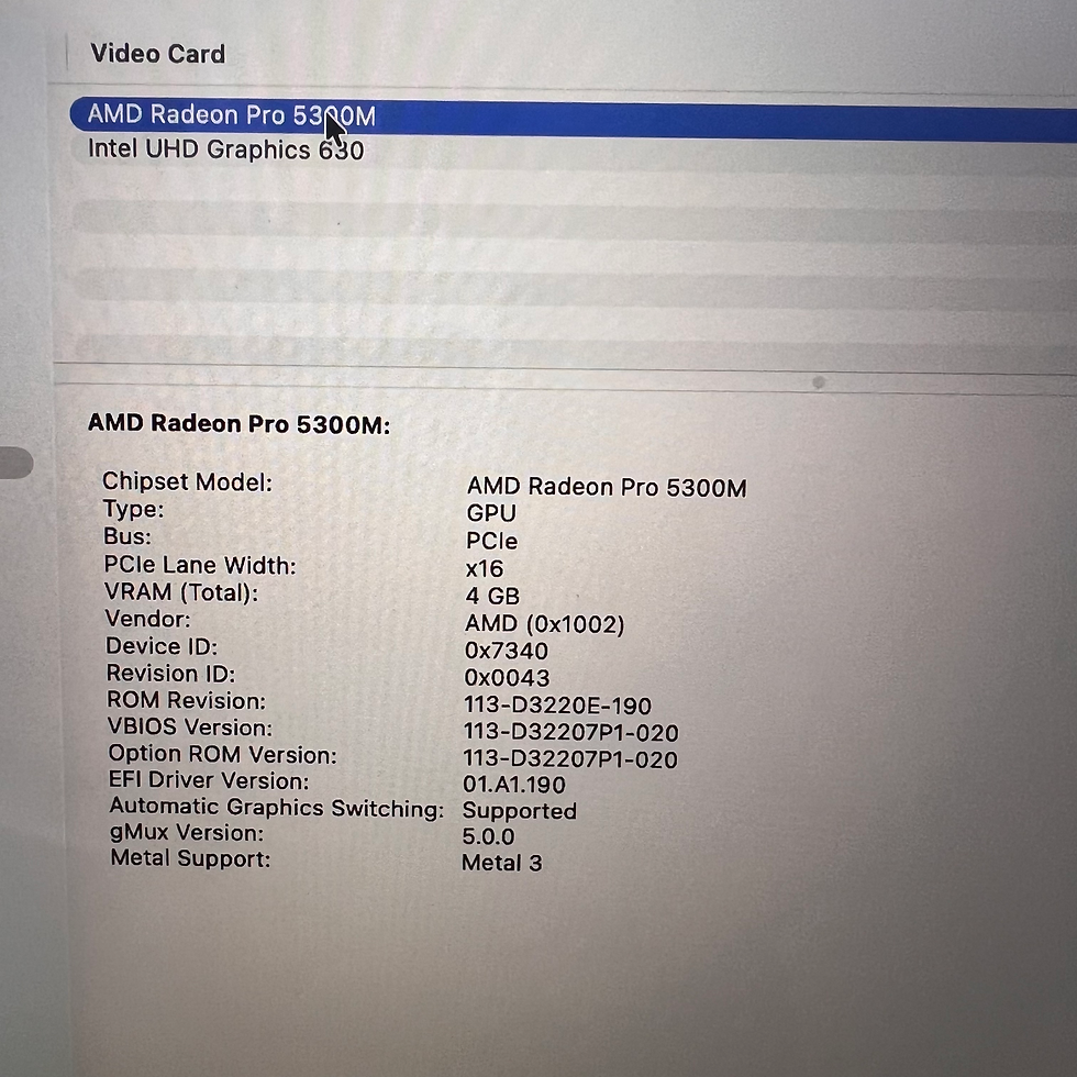 Miniatura: MacBook Pro 16" 2019 i7 32GB 1TB SSD Radeon 5300M 4GB