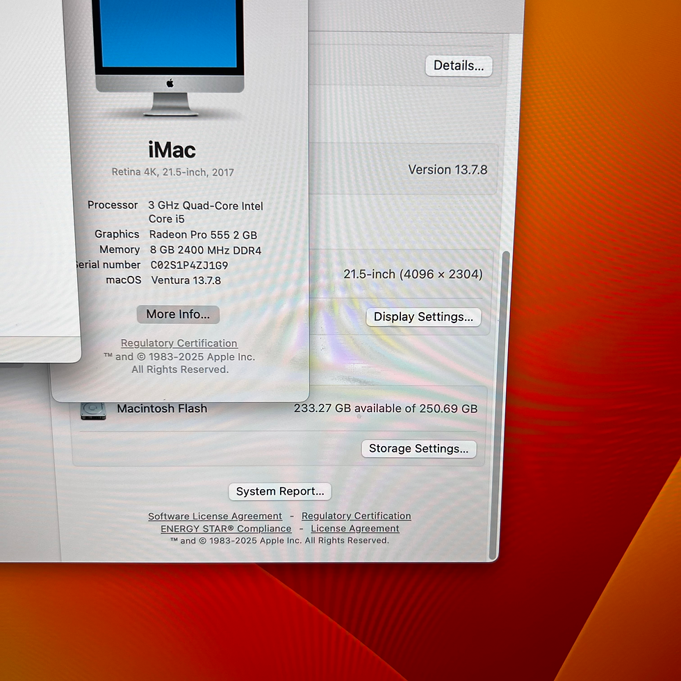 Miniatura: iMac 2017 21.5" 4K 8gb RAM 256 SSD y Teclado inalámbrico